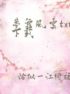 梦舞风云txt下载