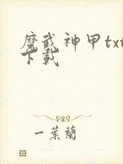 魔武神甲txt下载
