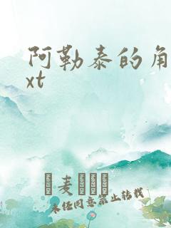 阿勒泰的角落txt