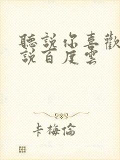 听说你喜欢我小说百度云