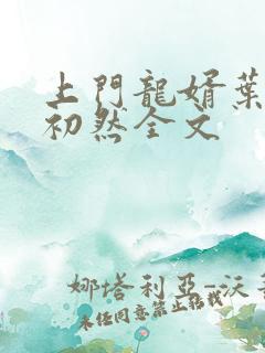 上门龙婿叶辰萧初然全文