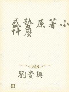 盛势原著小说叫什么