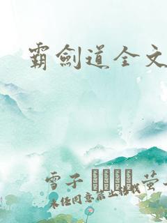 霸剑道全文阅读