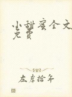 小甜蜜全文阅读免费