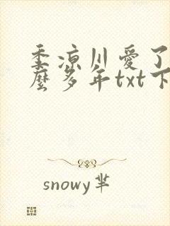 季凉川爱了你这么多年txt下载