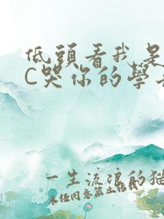 低头看我是怎么C哭你的学长