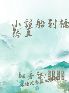 小说船到桥头自然直