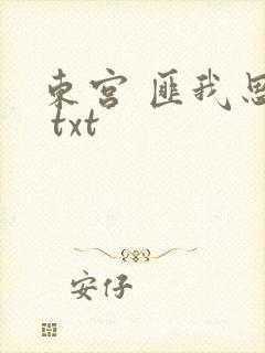 东宫 匪我思存 txt