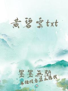 黄碧云txt