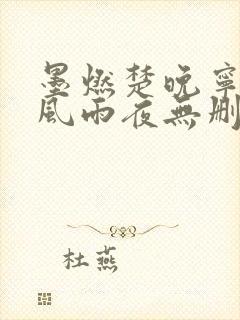 墨燃楚晚宁痴缠风雨夜无删减