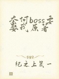 奈何boss要娶我原著