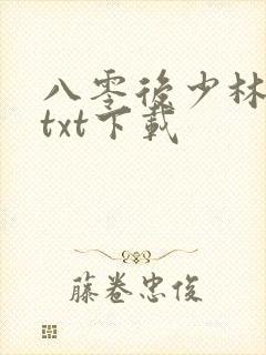 八零后少林方丈txt下载