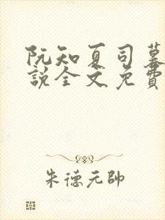 阮知夏司暮寒小说全文免费无弹窗