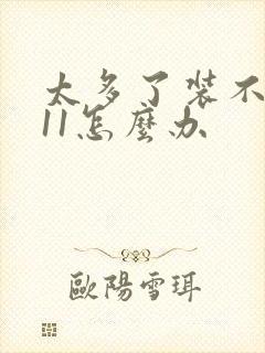 太多了装不下h11怎么办