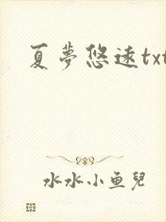 夏梦悠远txt