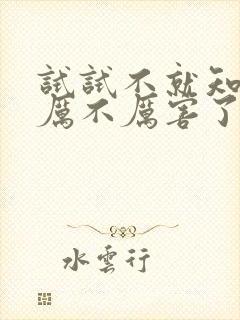 试试不就知道我厉不厉害了