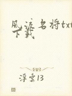 风流名将txt下载