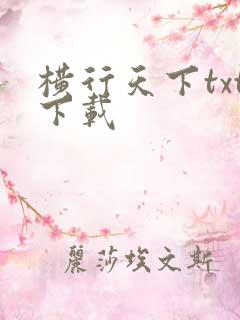 横行天下txt下载