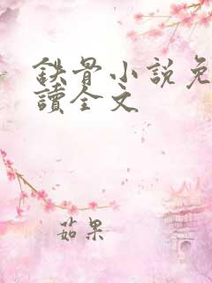 铁骨小说免费阅读全文