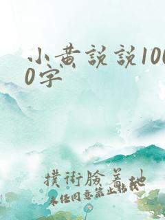 小黄说说1000字