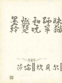 墨燃和师昧同时干楚晚宁猫弄