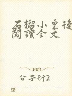 石榴小皇后免费阅读全文