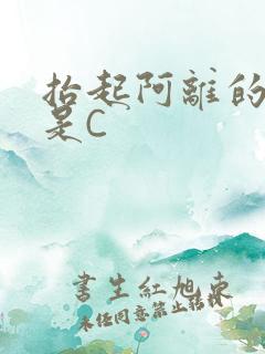 抬起阿离的腿就是C