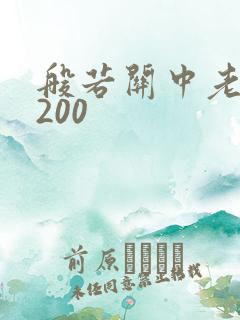 般若关中老人5200