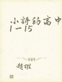 小诗的高中日记1一15