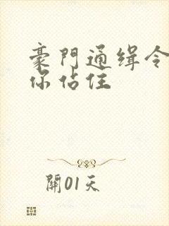 豪门通缉令老婆你站住