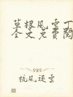 草根风云丁长生全文免费阅读