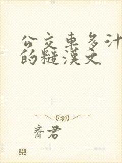 公交车多汁多肉的糙汉文