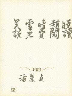 吴雪晴赵晓东小说免费阅读