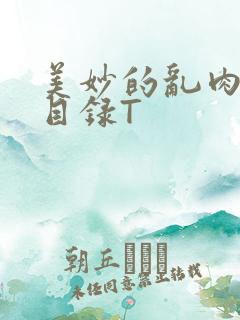 美妙的乱肉沉沦目录T