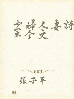 少妇人妻诗雨小军全文