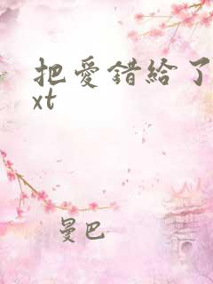 把爱错给了你txt