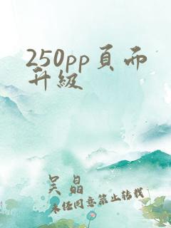 250pp页面升级