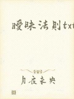 暧昧法则txt