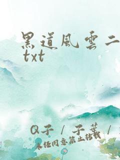 黑道风云二十年 txt