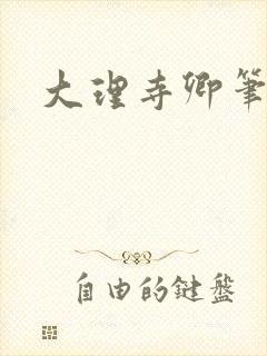 大理寺卿笔趣阁