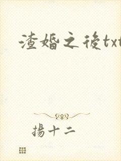 渣婚之后txt
