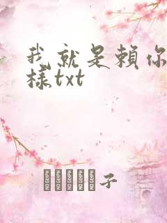 我就是赖你 怎样txt