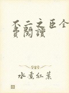 不二之臣全文免费阅读