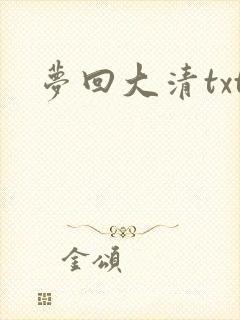 梦回大清txt