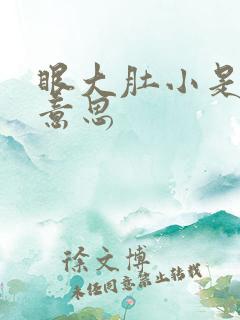 眼大肚小是什么意思