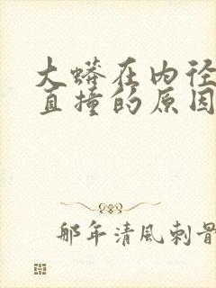 大蟒在内径横冲直撞的原因