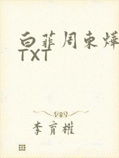 白菲周东烨小说TXT