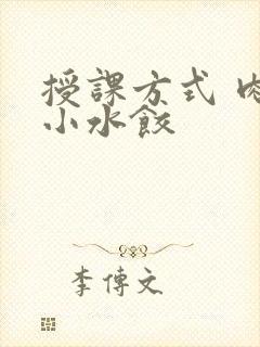 授课方式 肉馅小水饺