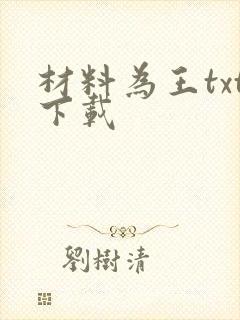 材料为王txt下载
