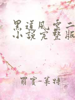 黑道风云二十年小说完整版